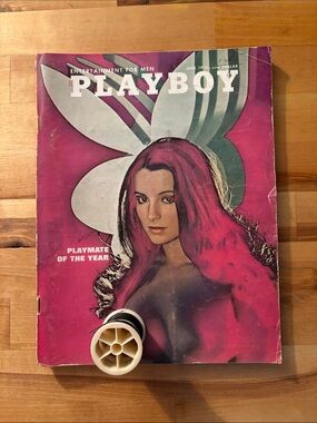 PLAYBOY Pink and White Retro Cover Featuring Portrait